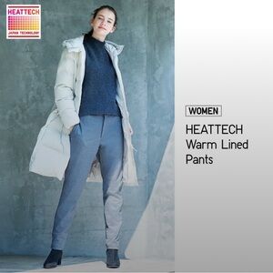 Uniqlo Bundle 2 Pair BlockTech Windproof HeatTech Lined Grey Black Pants - S